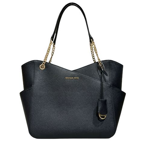 michael kors jet set travel large tote black|michael kors jet set saffiano.